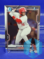 2021 1st Bowman Chrome Malcom Nunez #BCP-226 St. Louis Cardinals